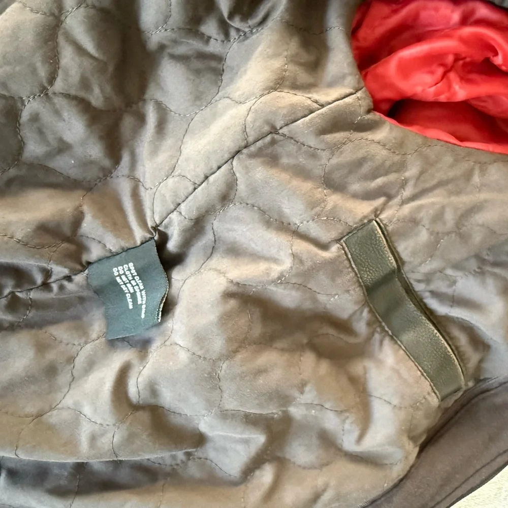 Black Rivet Dark Brown Leather Jacket - Picture 4 of 6